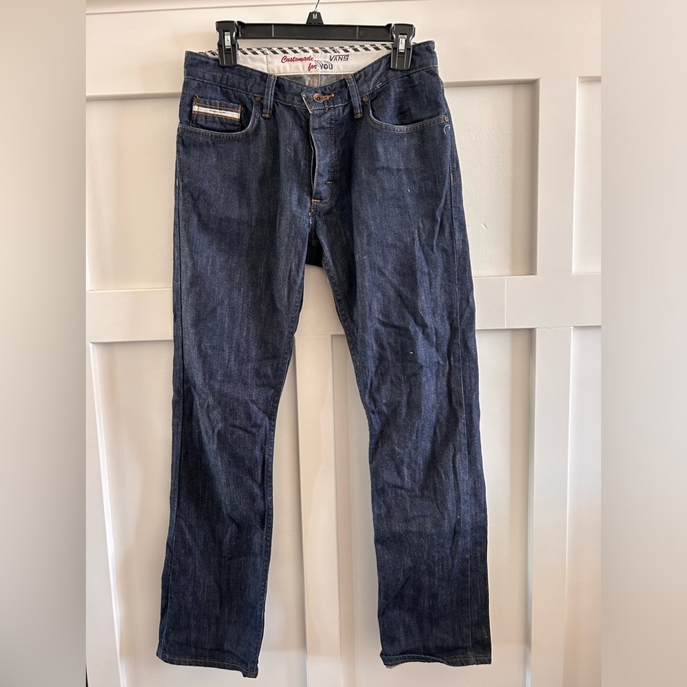 Vans Custom Made for You dark-wash, button fly jeans, Men’s 29x30